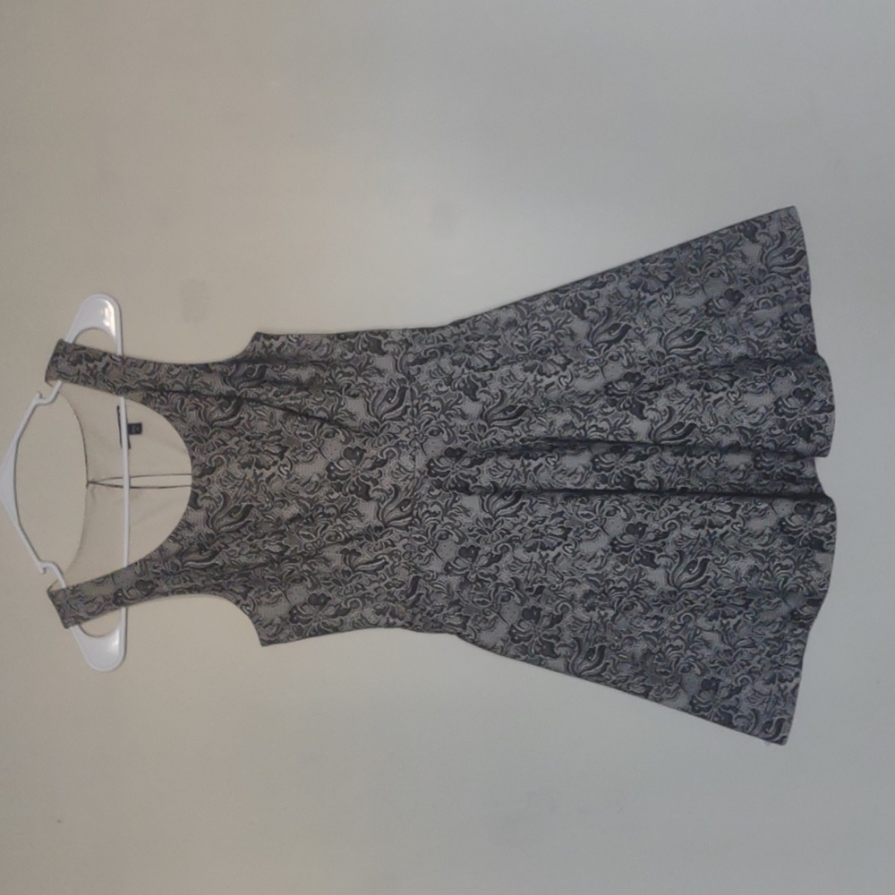 Express Dress short sleeveless S Black lace overlay. Fit & Flare Party Cocktail